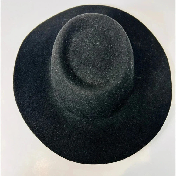 Felt Wool Cowboy Hat, S,  21.5”, Black, Stetson-Style, Western Country Festival - Picture 8 of 10
